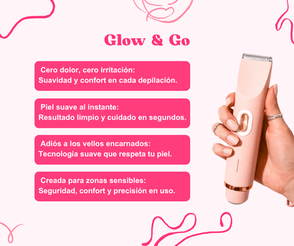 Glow & Go | Depiladora Corporal 2 en 1