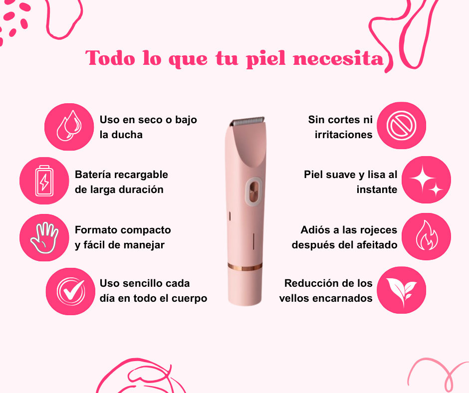 Glow & Go | Depiladora Corporal 2 en 1