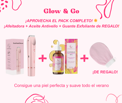Glow & Go | Depiladora Corporal 2 en 1